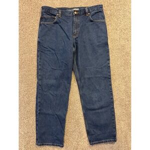 Carhartt Jeans Mens 36X32 Blue Relaxed Fit Dark Wash Denim BD4943-M Workwear